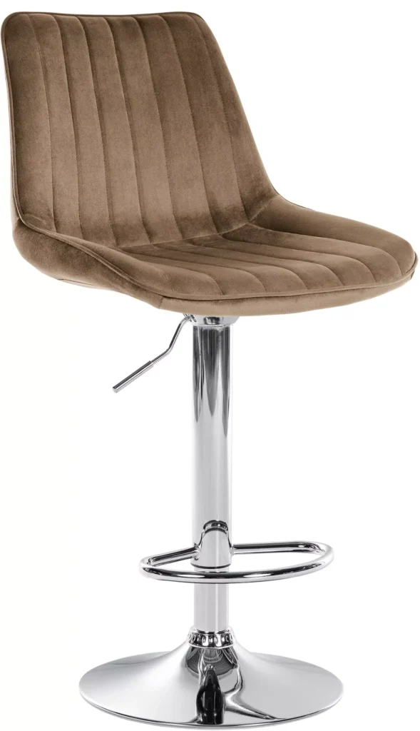 Baro kėdė "Toni Velvet" chromuota