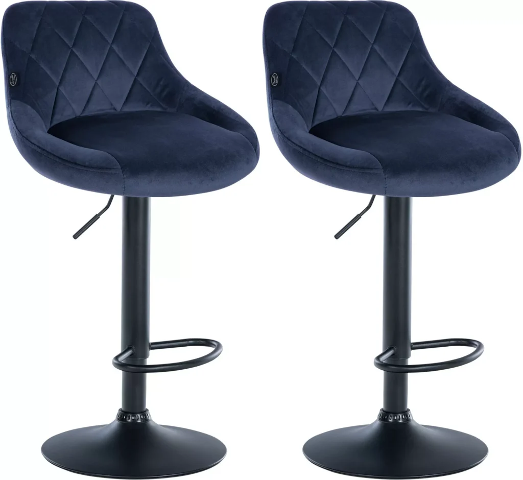 2 baro kėdžių rinkinys "Lazio velvet black