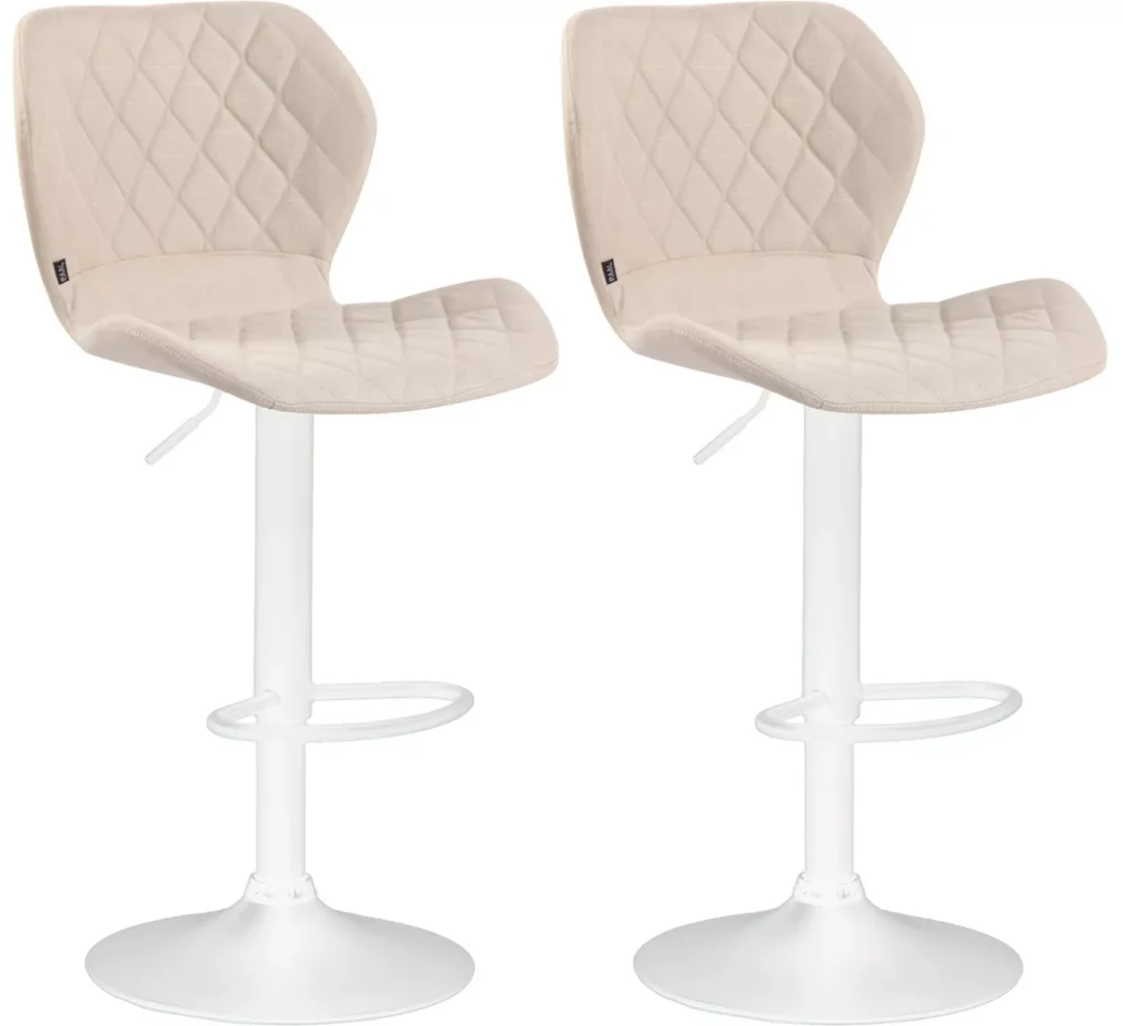2 baro kėdžių komplektas "Cork fabric white
