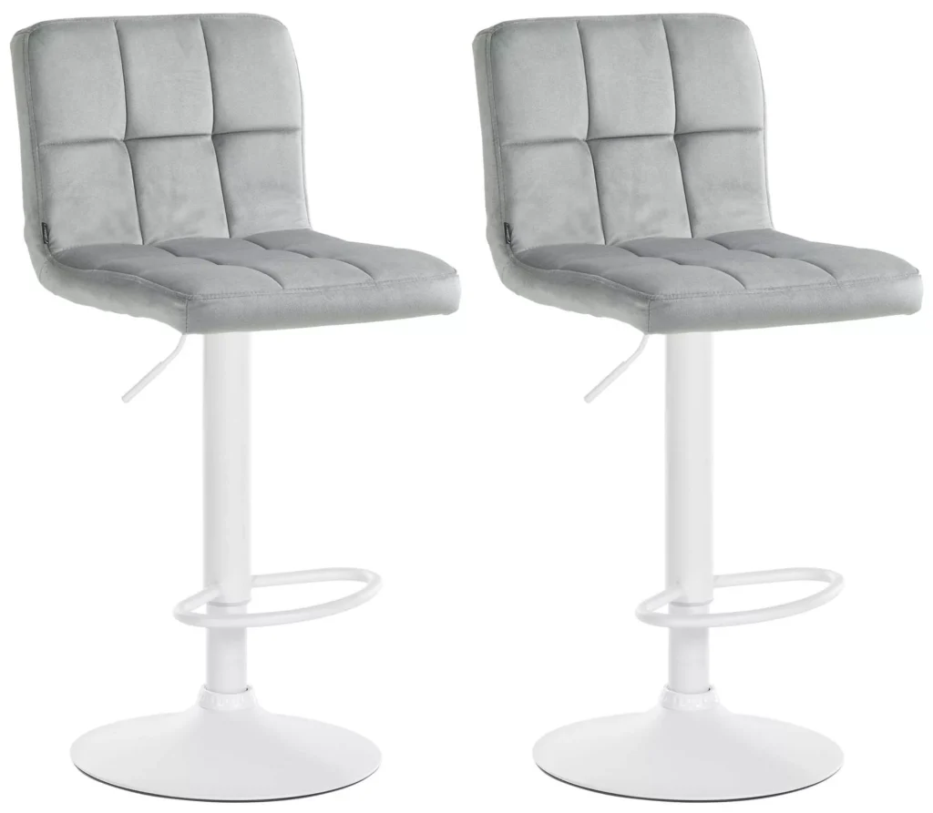 2 baro kėdžių rinkinys "Peru velvet white