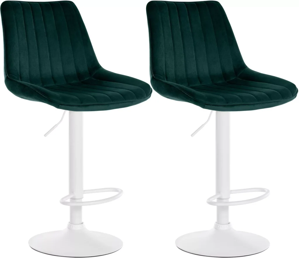 2 baro kėdžių rinkinys "Toni velvet white