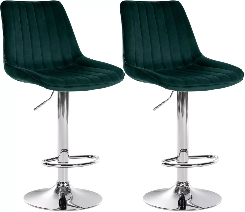 2 baro kėdžių rinkinys "Toni velvet" chromas
