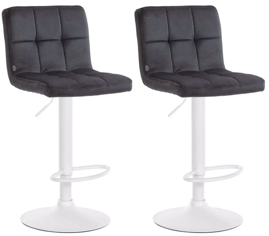 2 baro kėdžių rinkinys "Peru velvet white