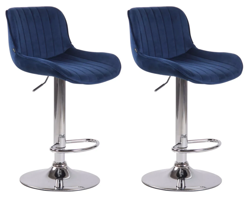 2 baro kėdžių komplektas "Lentini velvet chrome