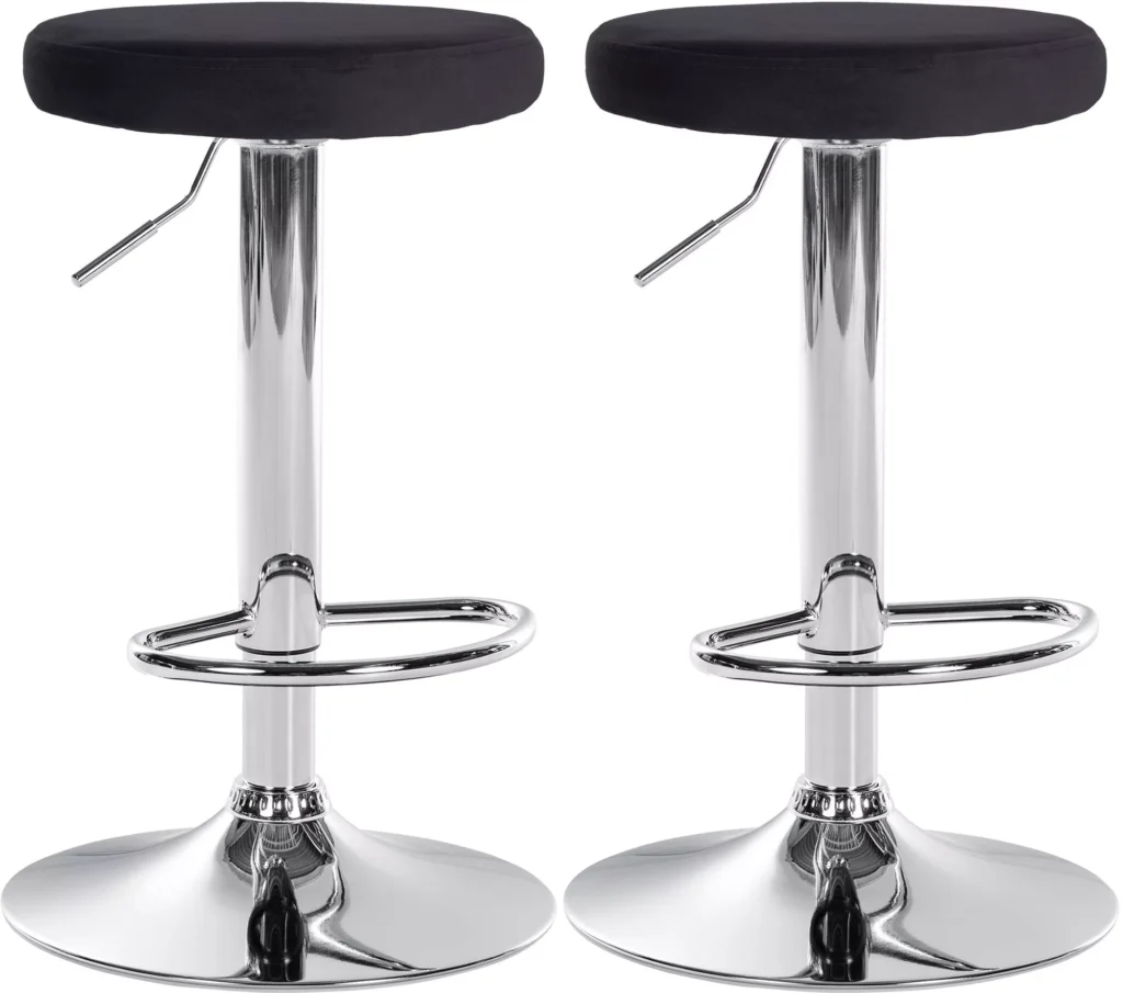 2 baro kėdžių rinkinys "Ponte velvet" chromas