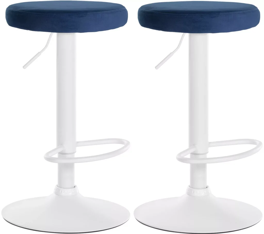 2 baro kėdžių rinkinys Ponte velvet white
