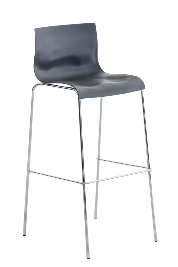 Baro kėdė "Hoover" chromuotas 4 pėdų rėmas