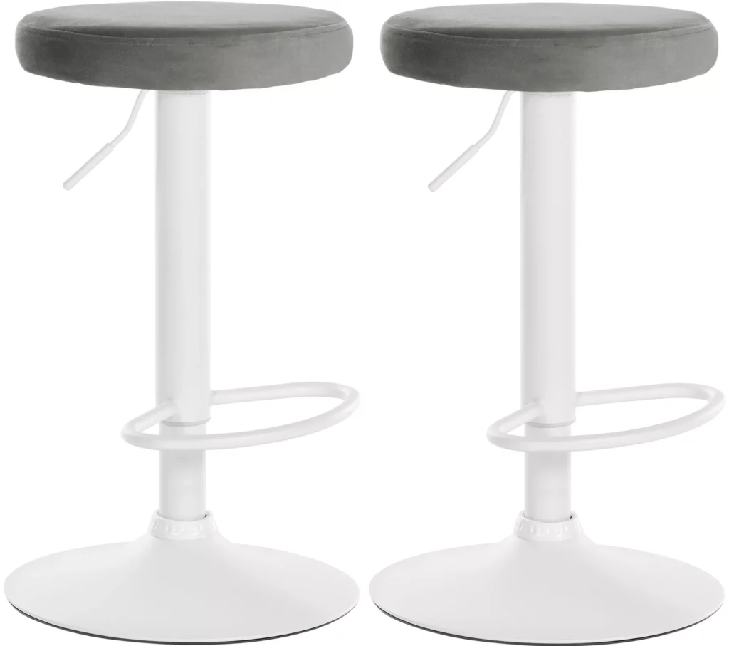 2 baro kėdžių rinkinys Ponte velvet white