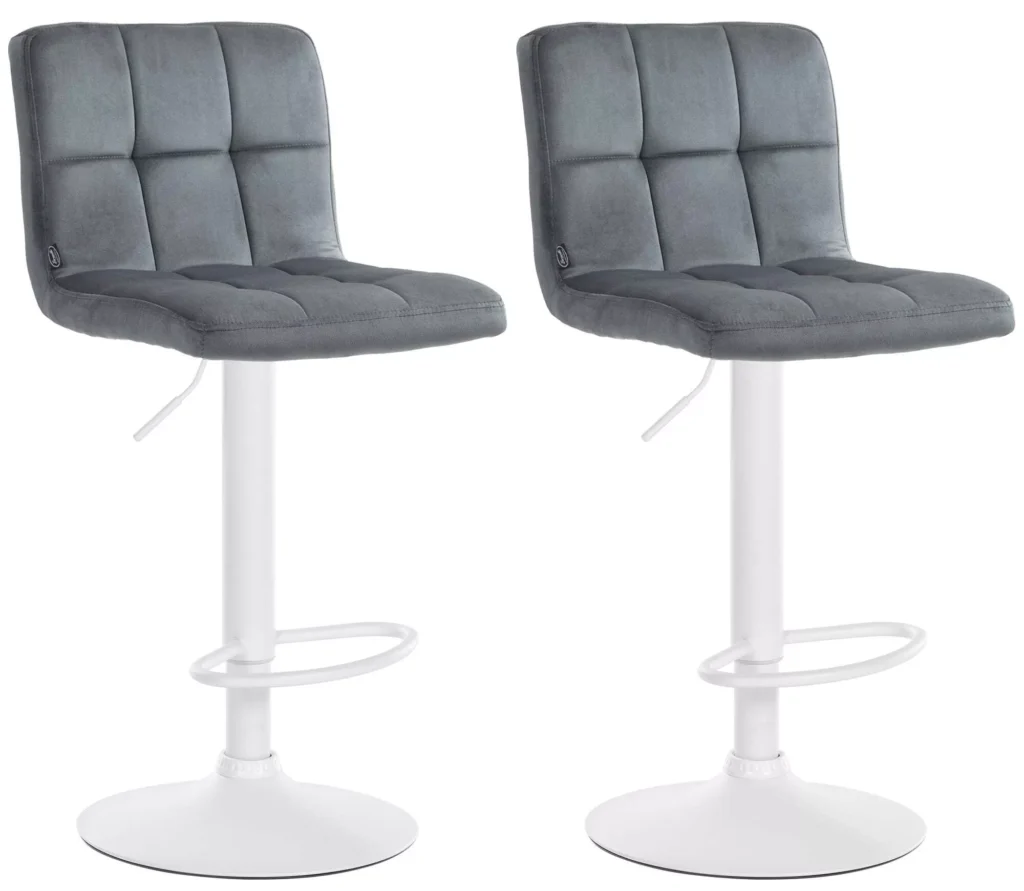 2 baro kėdžių rinkinys "Peru velvet white