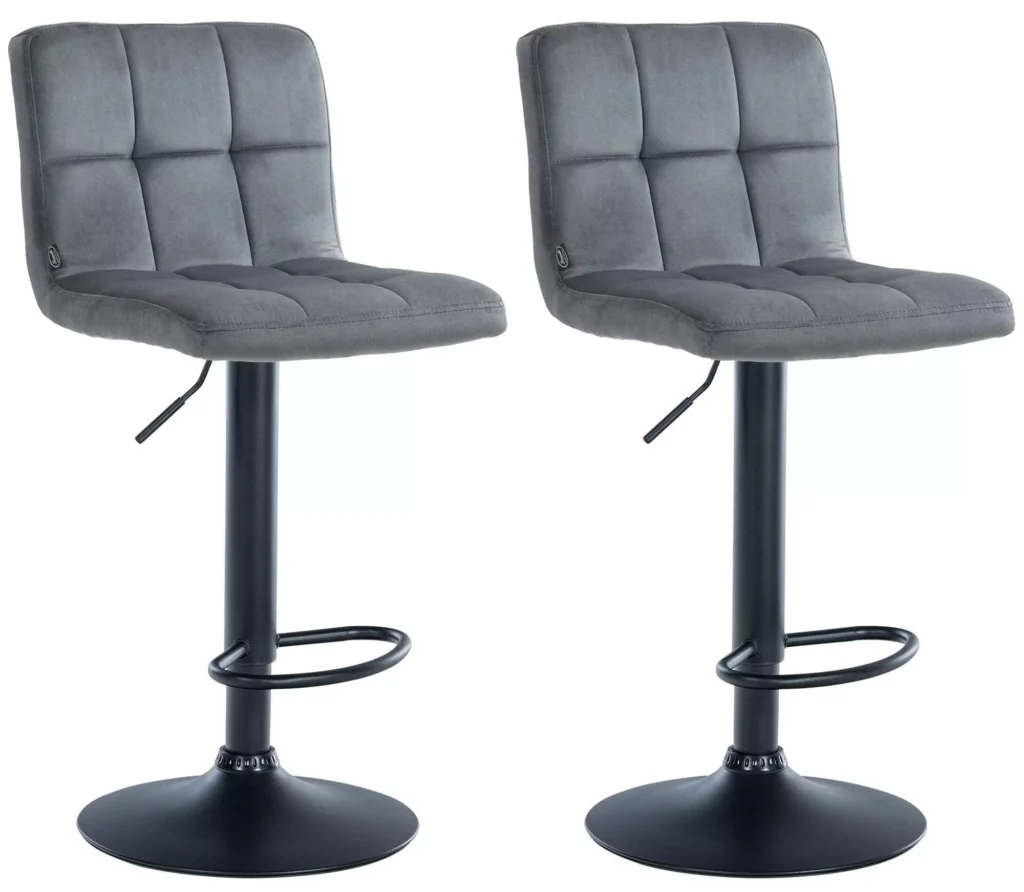 2 baro kėdžių komplektas "Peru velvet black