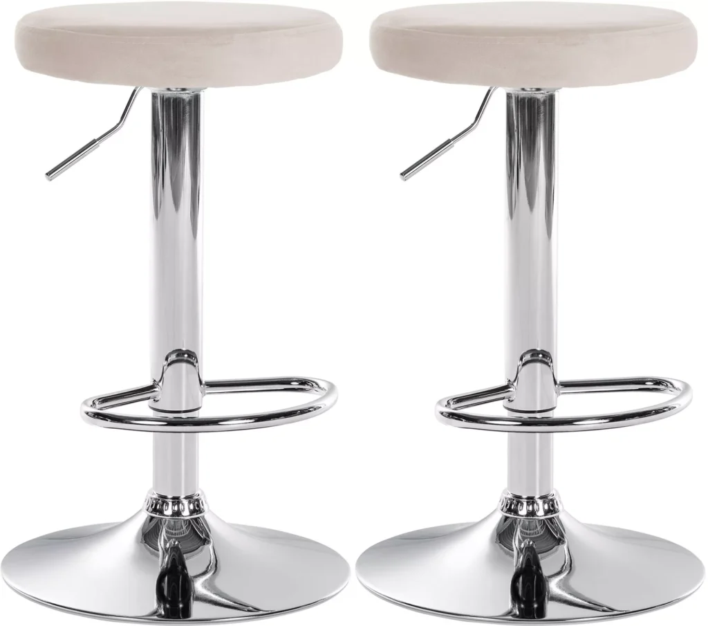 2 baro kėdžių rinkinys "Ponte velvet" chromas