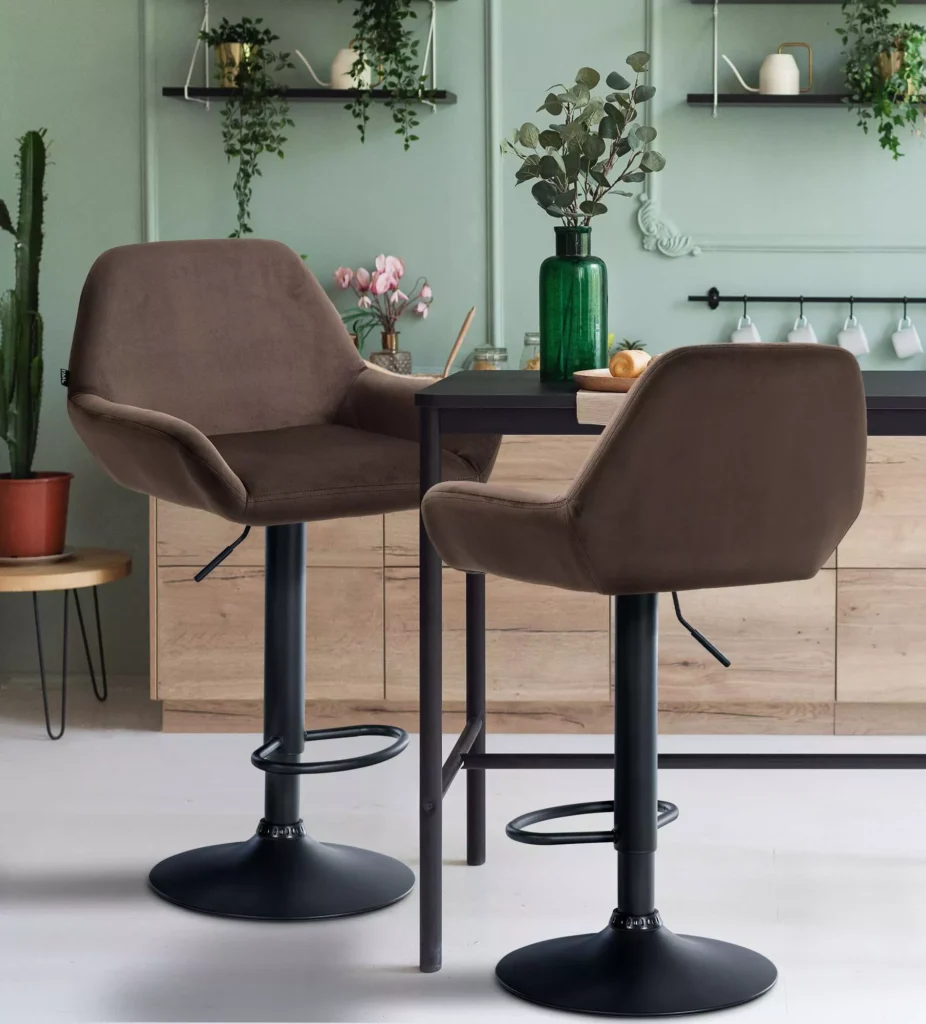 Baro kėdė "Braga velvet" juoda
