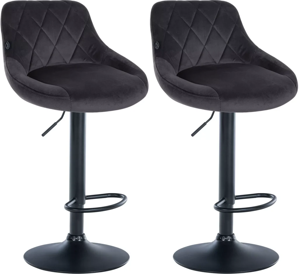 2 baro kėdžių rinkinys "Lazio velvet black