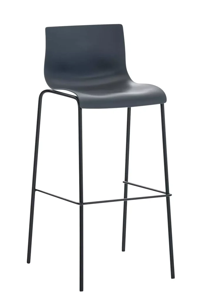 Baro kėdė "Hoover" 4 pėdų rėmas juodas