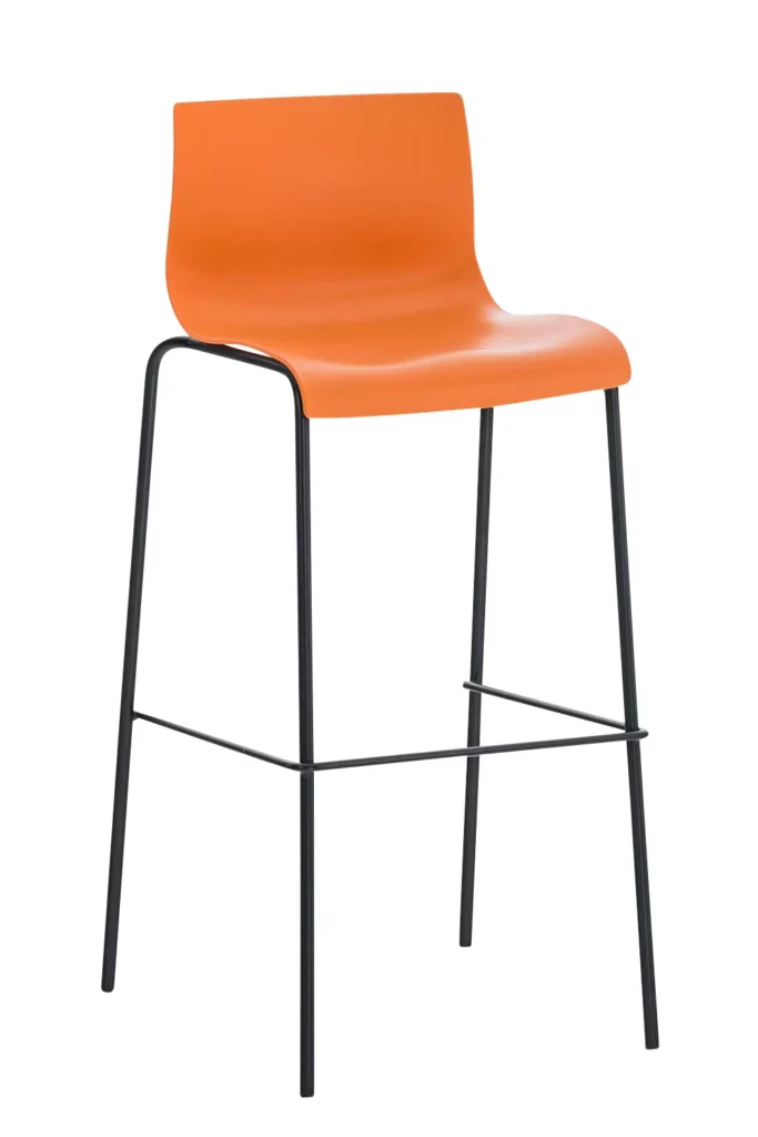 Baro kėdė "Hoover" 4 pėdų rėmas juodas