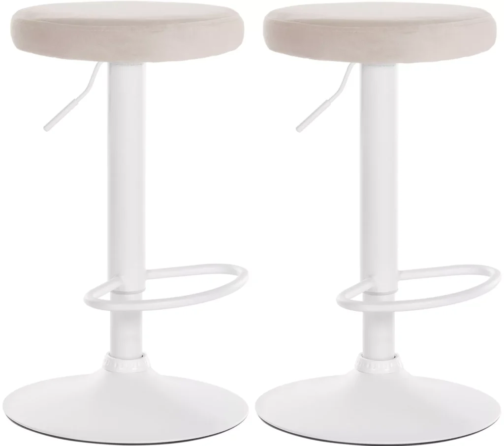 2 baro kėdžių rinkinys Ponte velvet white