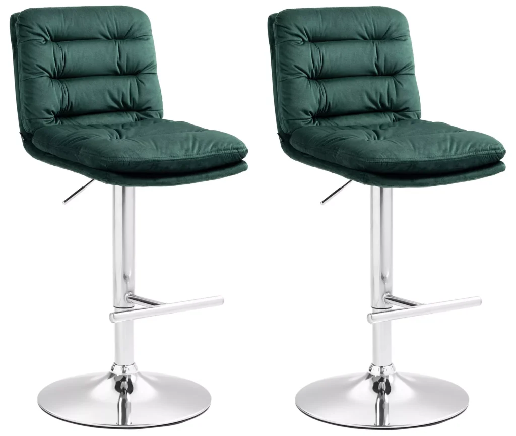 2 baro kėdžių rinkinys "Damar velvet" chromas