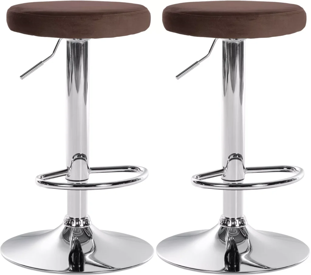 2 baro kėdžių rinkinys "Ponte velvet" chromas