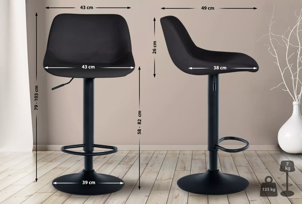 Baro kėdė "Loft velvet