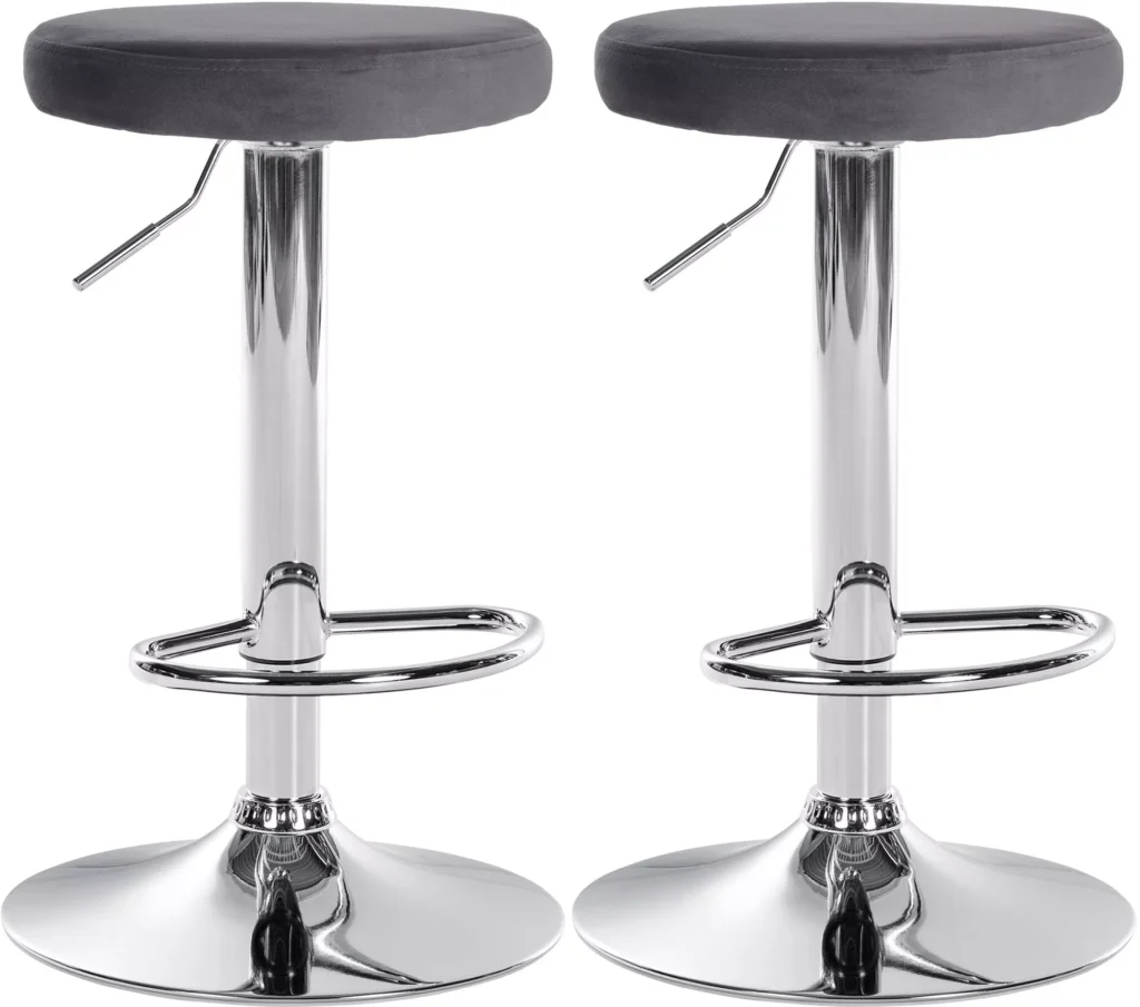 2 baro kėdžių rinkinys "Ponte velvet" chromas