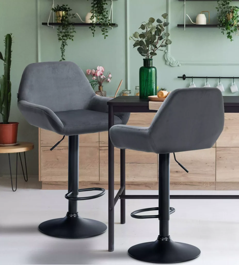 Baro kėdė "Braga velvet" juoda