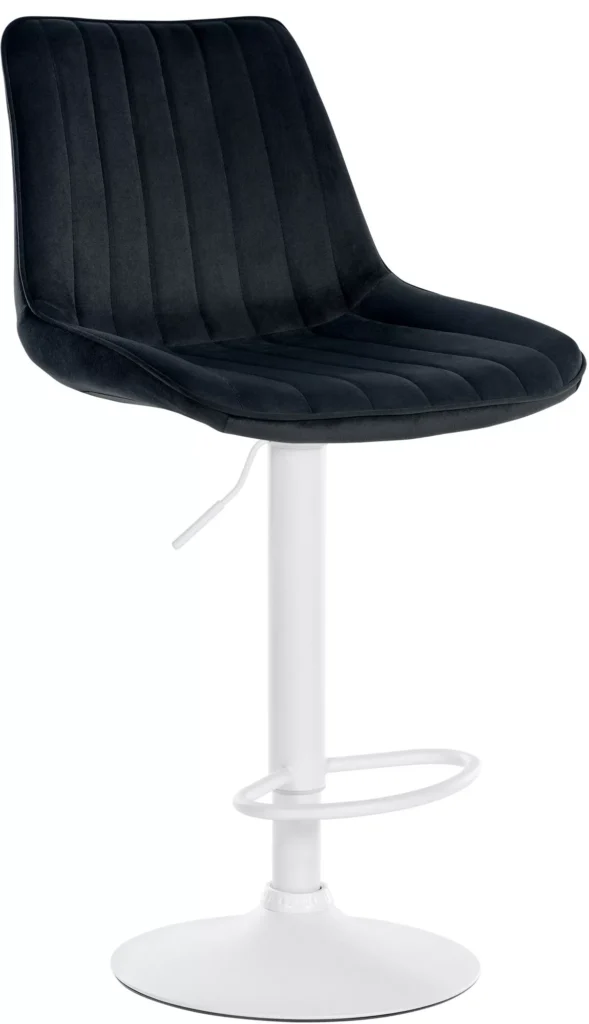 Baro kėdė "Toni" velvetinė balta
