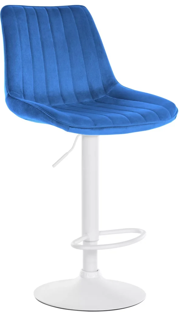 Baro kėdė "Toni" velvetinė balta