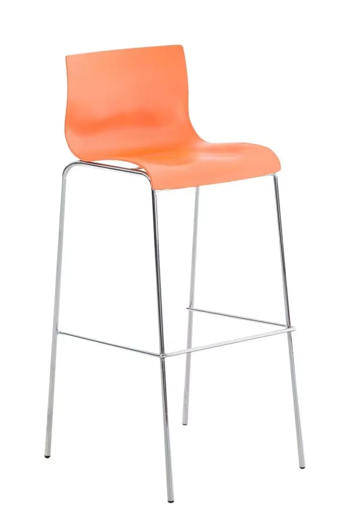 Baro kėdė "Hoover" chromuotas 4 pėdų rėmas