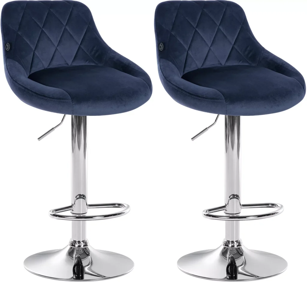 2 baro kėdžių rinkinys "Lazio velvet chrome