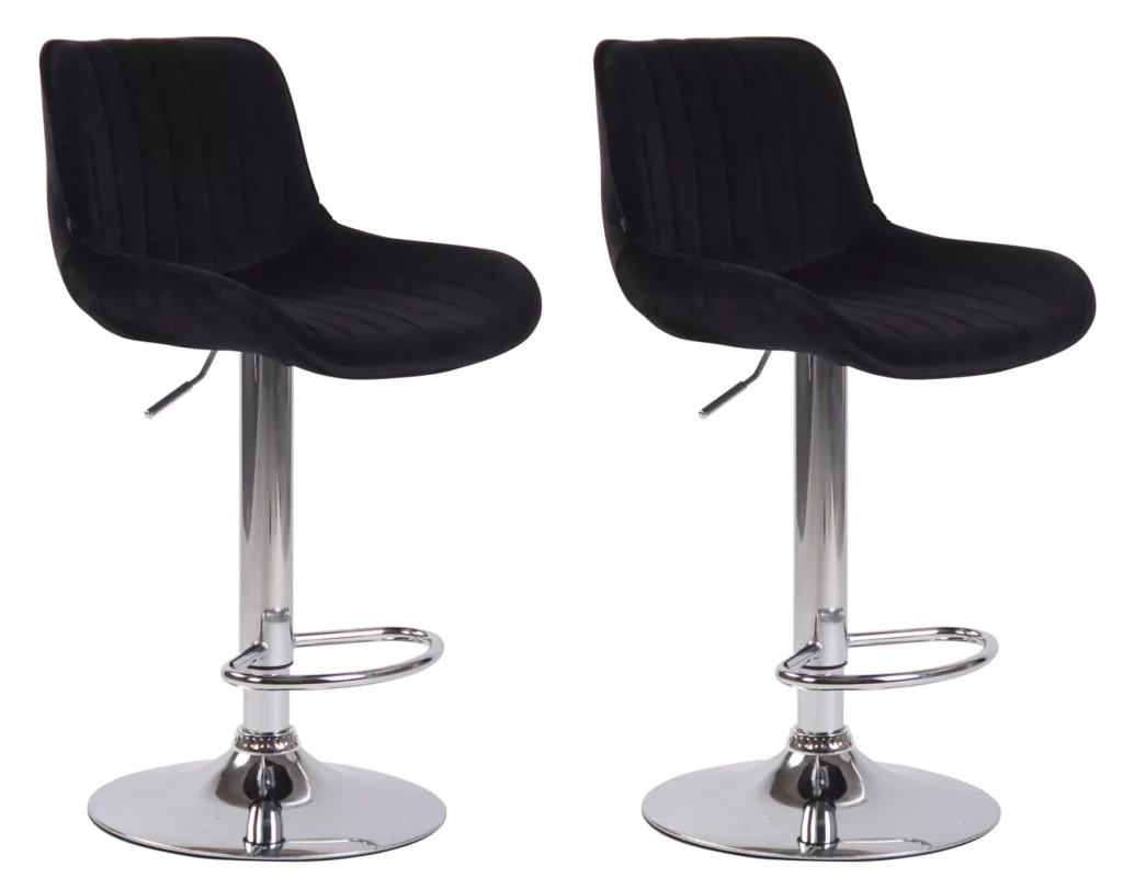 2 baro kėdžių komplektas "Lentini velvet chrome