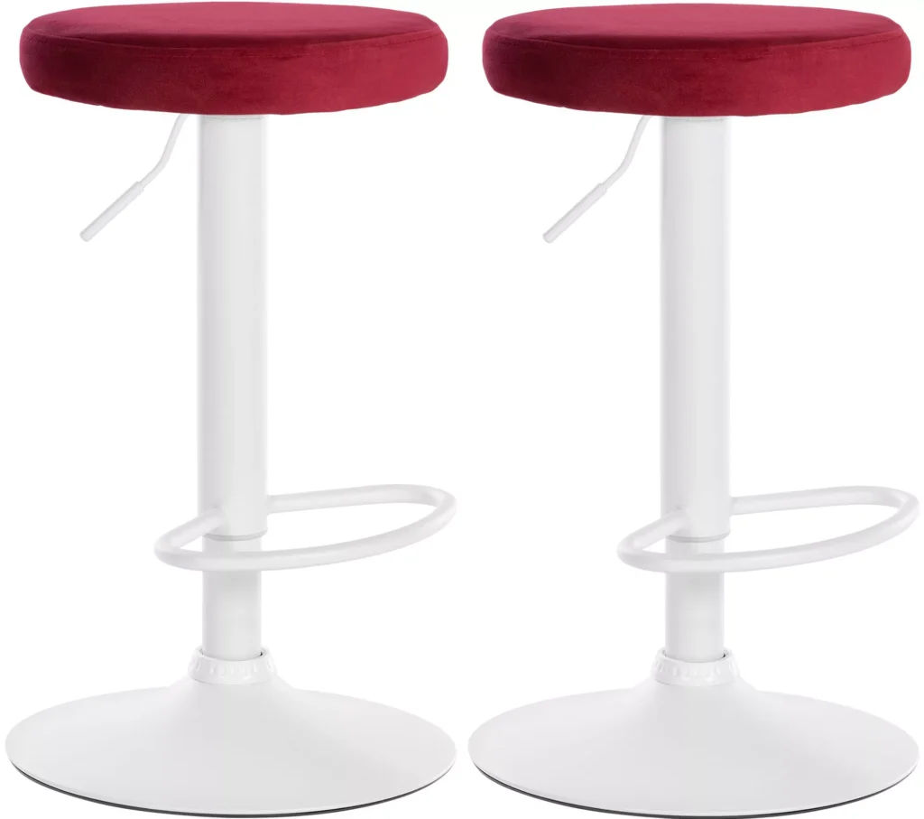 2 baro kėdžių rinkinys Ponte velvet white