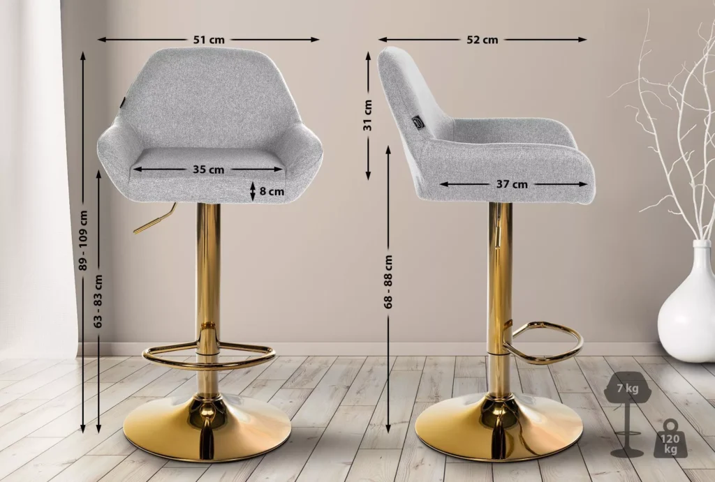 Baro kėdė "Braga Gold" audinys