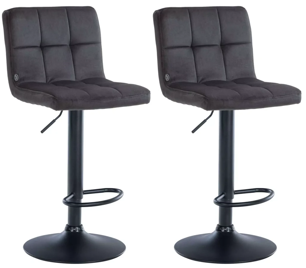 2 baro kėdžių komplektas "Peru velvet black