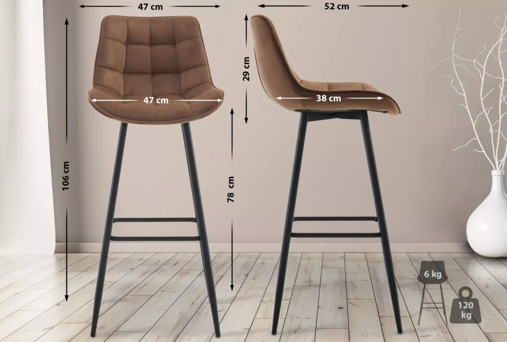 2 baro kėdžių rinkinys Dartford velvet