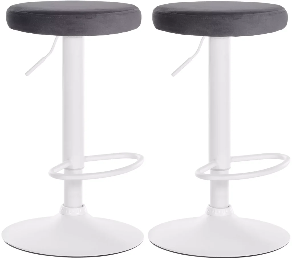 2 baro kėdžių rinkinys Ponte velvet white