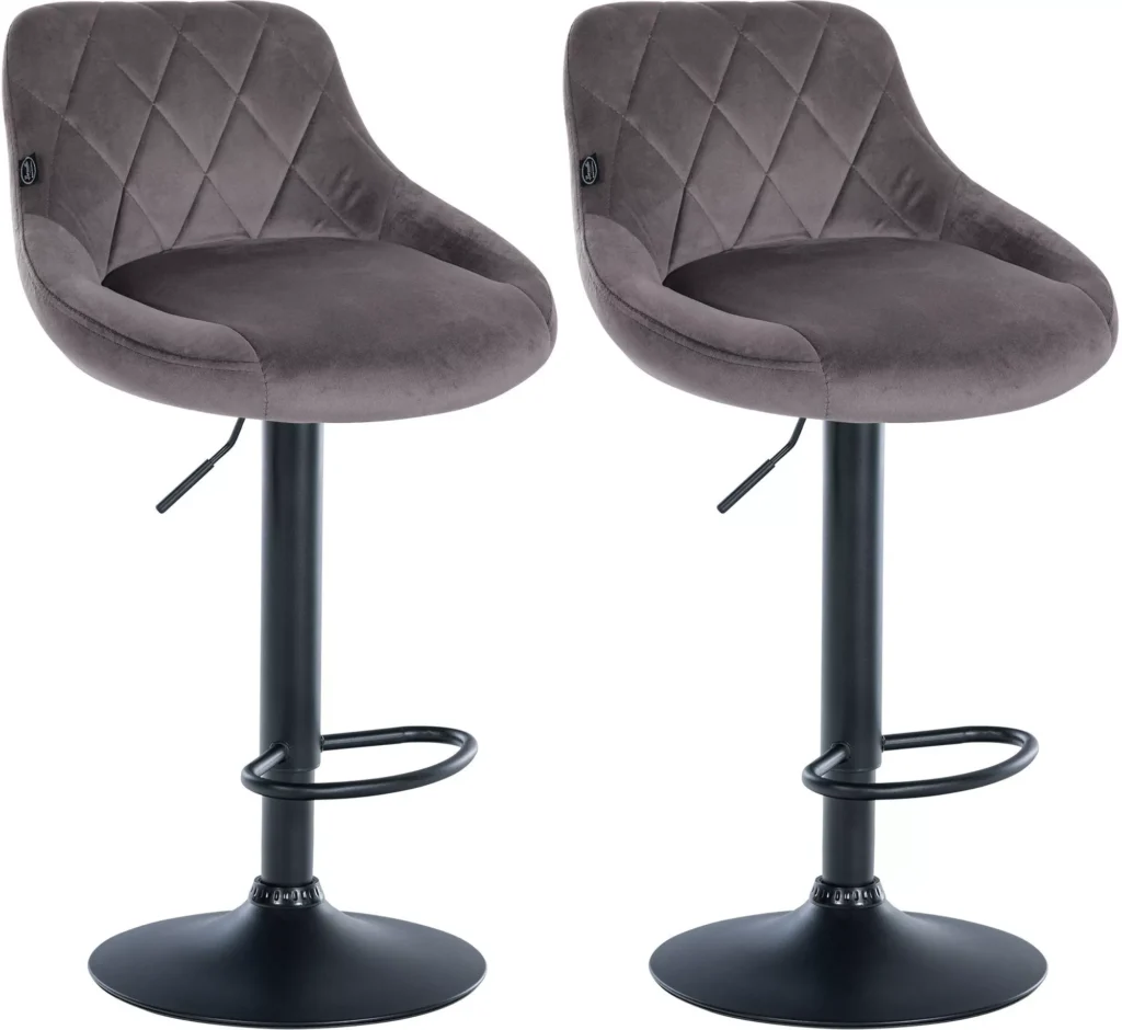 2 baro kėdžių rinkinys "Lazio velvet black