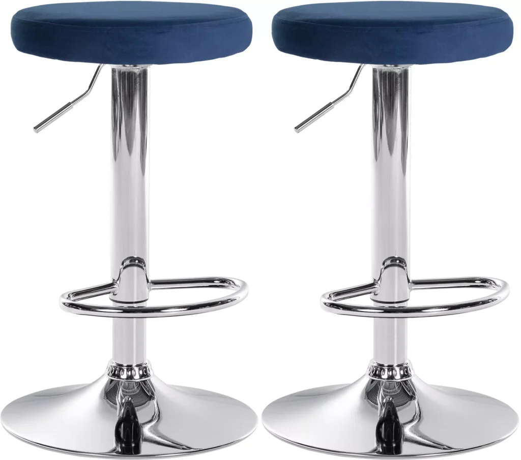 2 baro kėdžių rinkinys "Ponte velvet" chromas