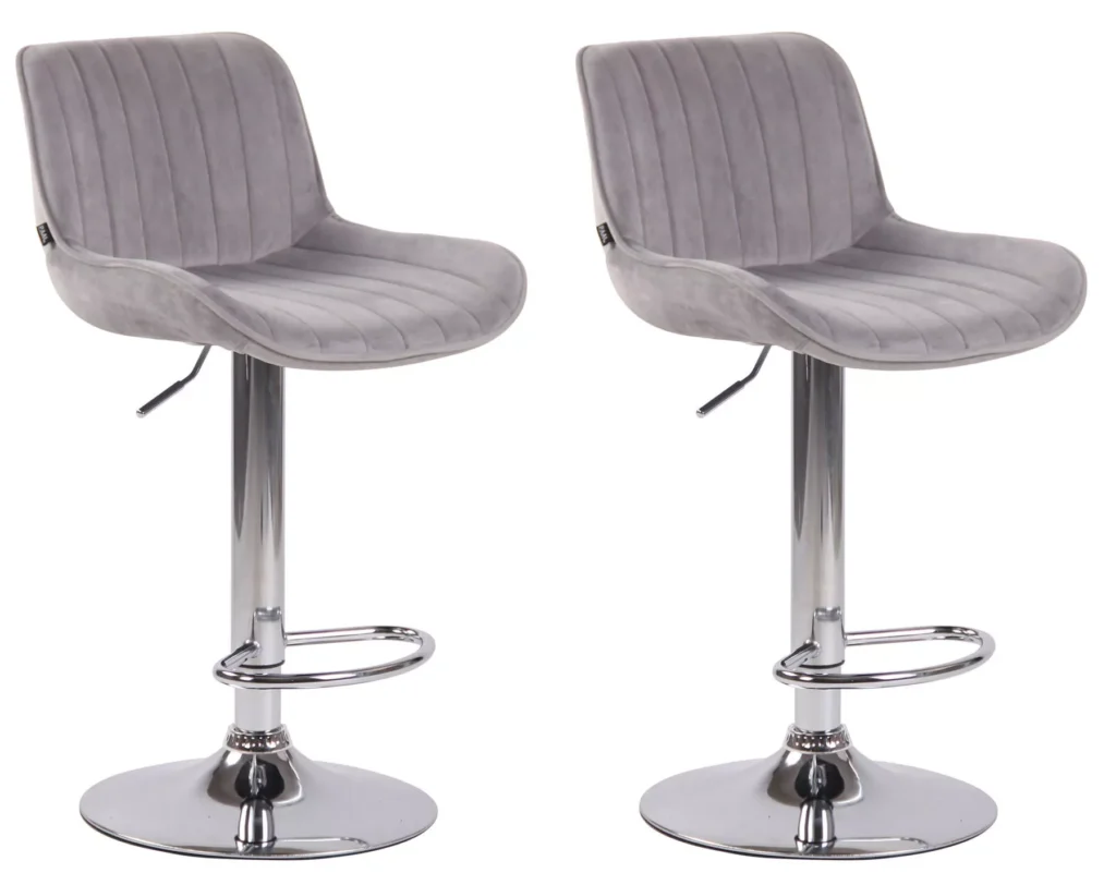 2 baro kėdžių komplektas "Lentini velvet chrome