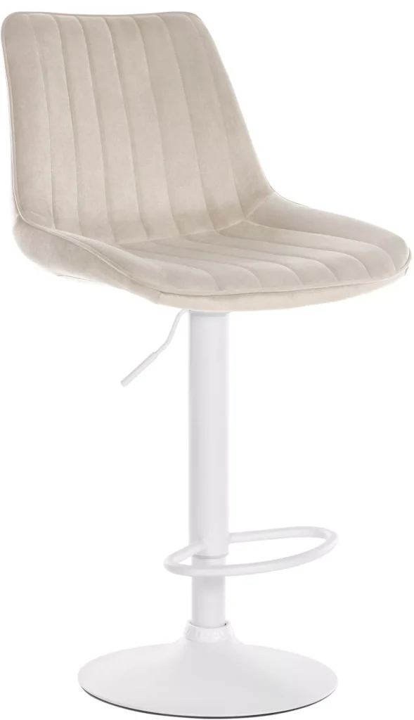 Baro kėdė "Toni" velvetinė balta