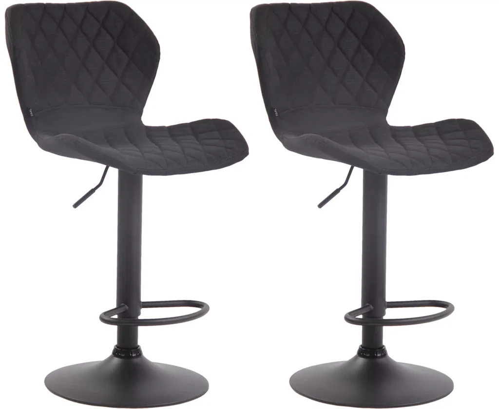 2 baro kėdžių komplektas "Cork fabric black