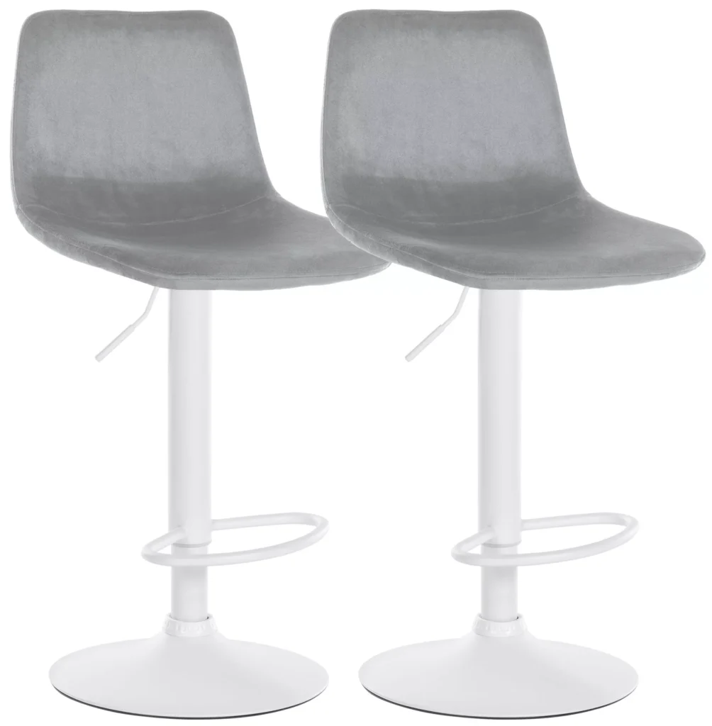 2 baro kėdžių rinkinys "Divo velvet", baltas
