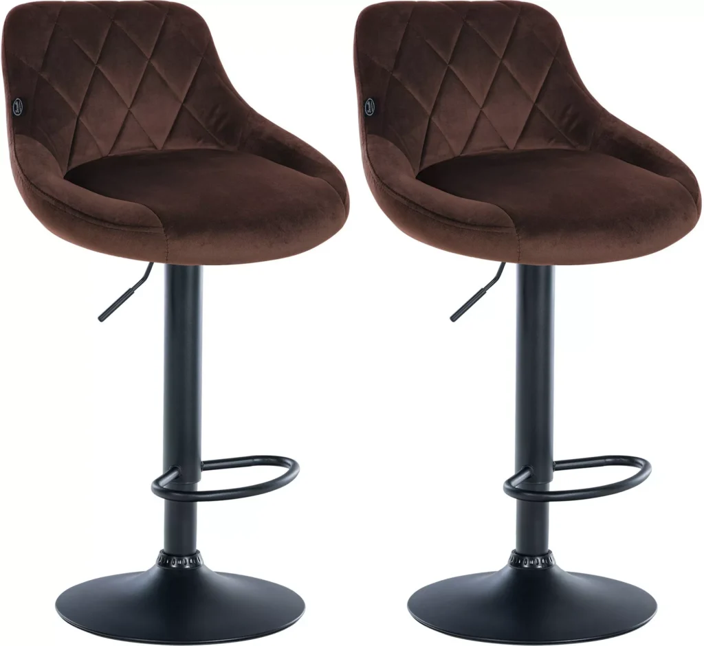 2 baro kėdžių rinkinys "Lazio velvet black