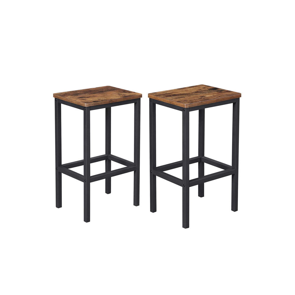 Pramoninio stiliaus pusbario kėdės 65 cm | "Rustic" ruda
