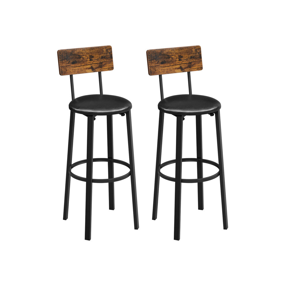 Industrinio stiliau Baro kėdės 75,5 cm | 2 vnt. kompl. | Rustic ruda