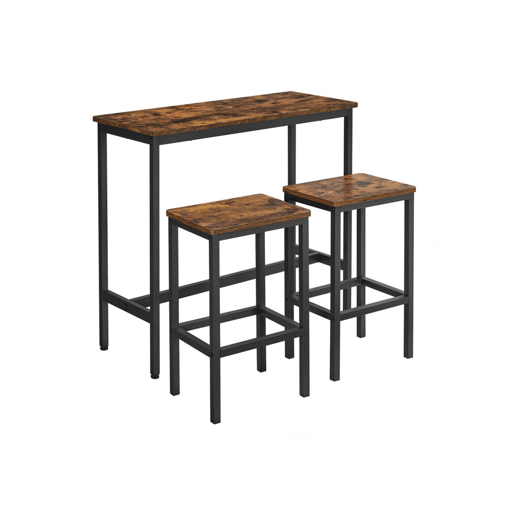 Pusbario komplektas | Pusbario stalas | 2 pusbario kėdės | 100 cm