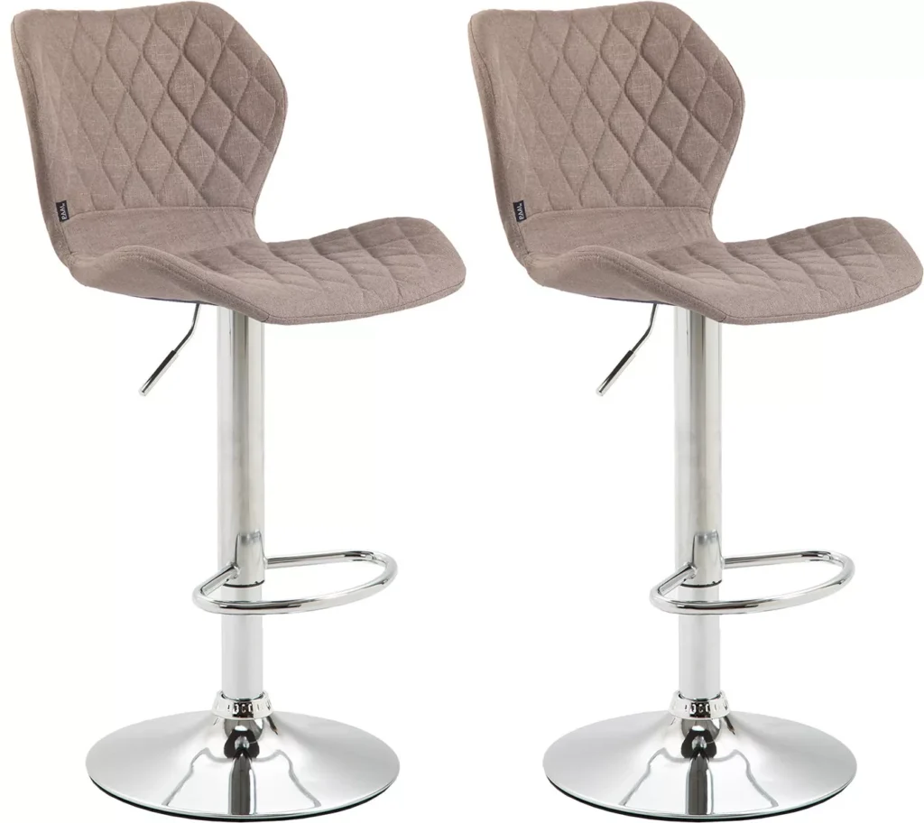 2 baro kėdžių rinkinys "Cork fabric" chromas