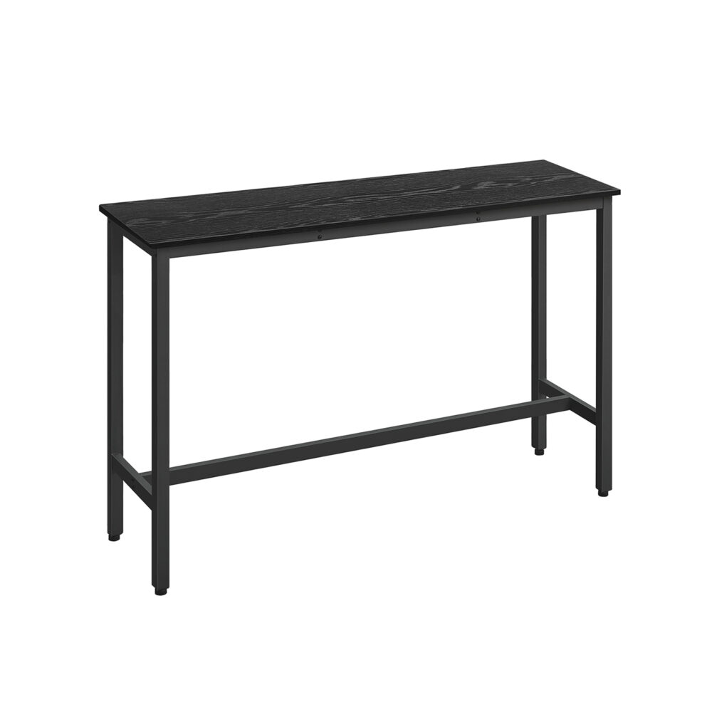 Industrinio stiliaus baro stalas | 40 x 140 cm | Juoda
