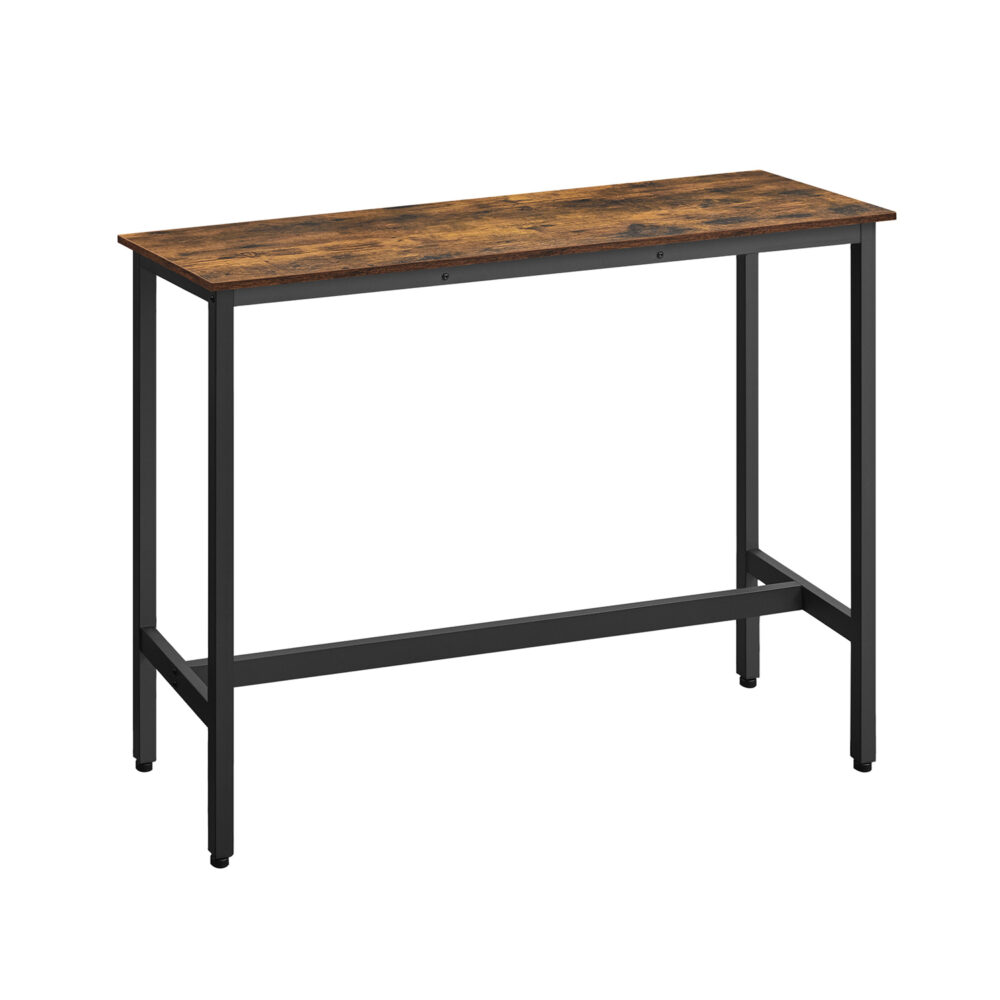 Industrinio stiliaus baro stalas | 40 x 120 cm | "Rustic" ruda