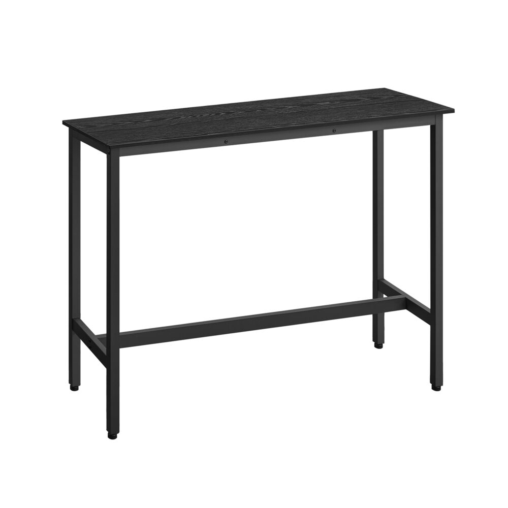 Industrinio stiliaus baro stalas | 40 x 120 cm | Juoda