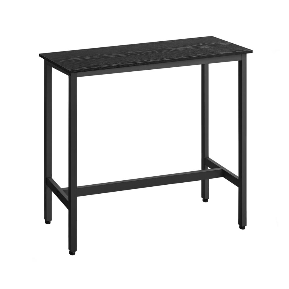 Industrinio stiliaus baro stalas | 40 x 100 cm | Juoda